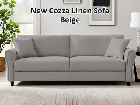 New Cozza Linen Sofa - Beige
