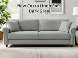 New Cozza Linen Sofa - Dark Grey