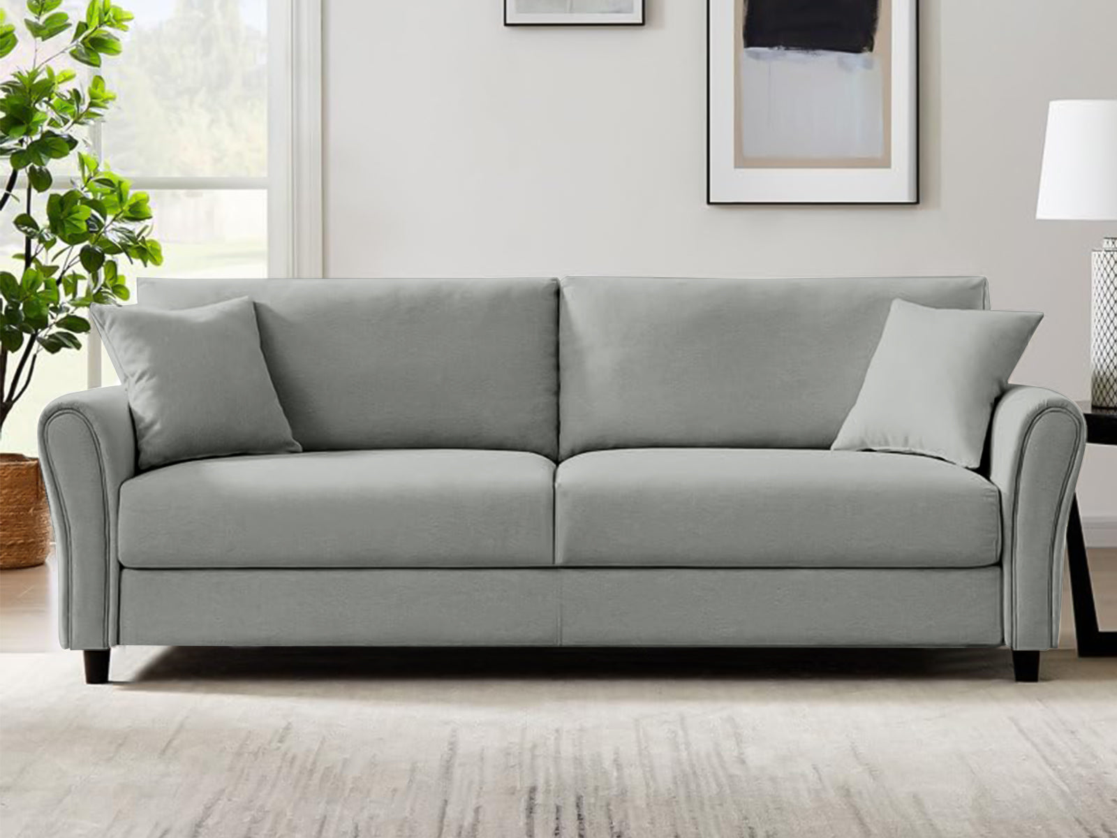 New Cozza Linen Sofa - Dark Grey