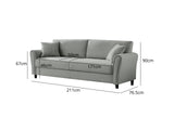 New Cozza Linen Sofa - Dark Grey
