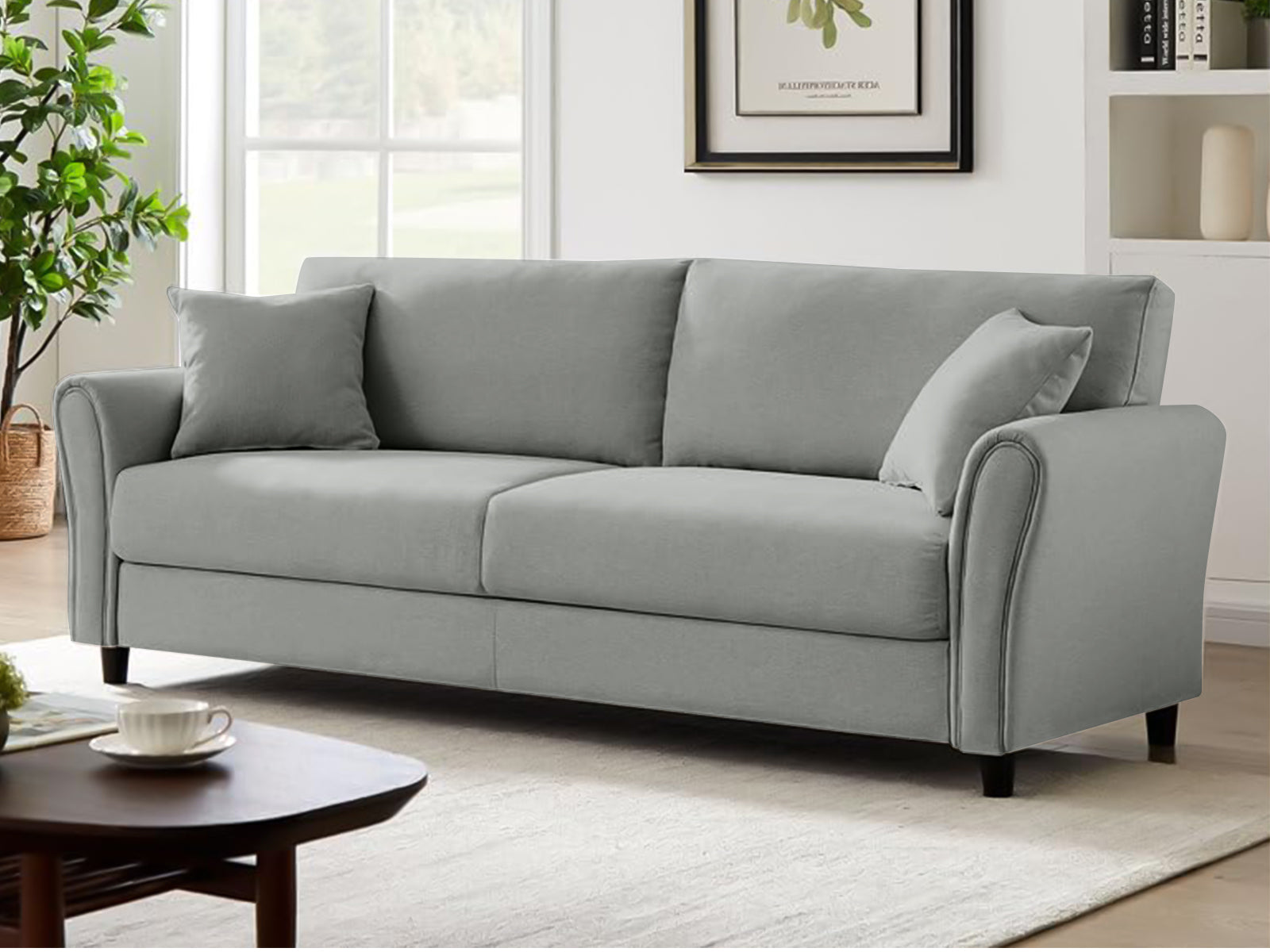 New Cozza Linen Sofa - Dark Grey