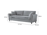 New Cozza Linen Sofa - Light Grey