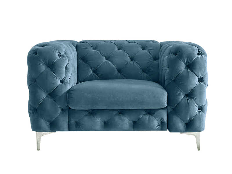 Adam Velvet Armchair - Royal Blue