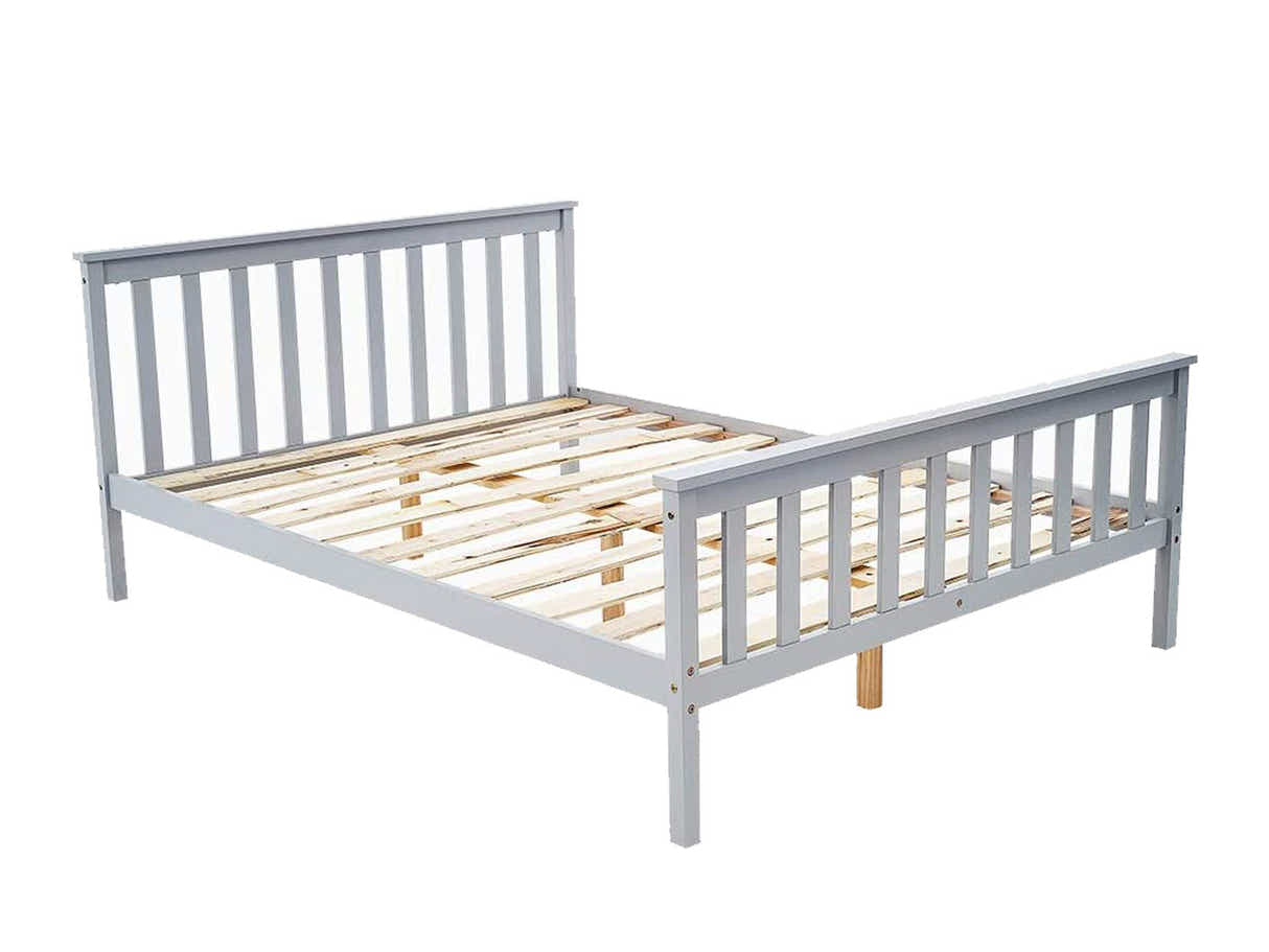 Hampshire Bed Frame Grey & Euro Top Mattress J32 - Double