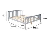 Hampshire Double  Bed Frame - Grey