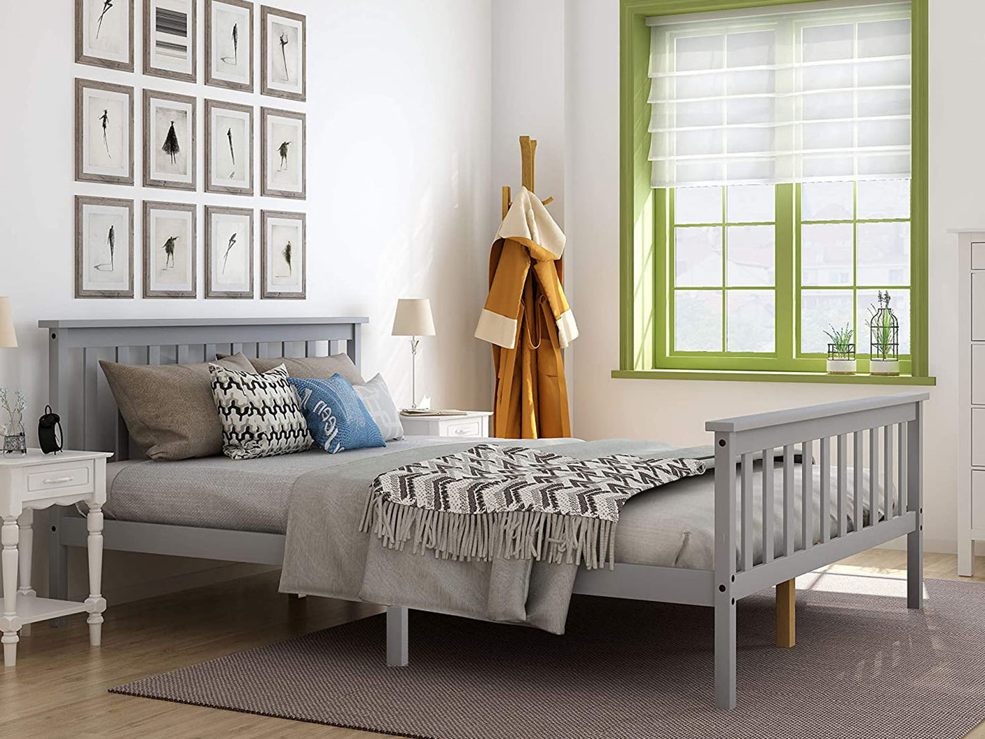Hampshire Queen Bed Frame - Grey