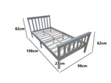 Hampshire Single Bed Frame - Grey