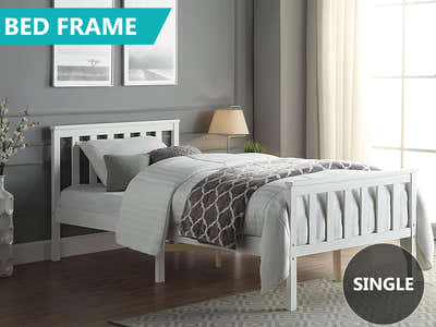 Hampshire Bed Frame White - Single