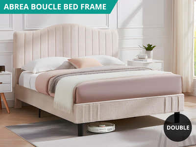 Abrea Boucle Bed Frame - Double