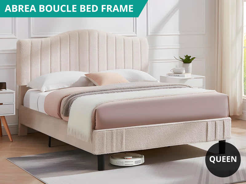 Abrea Boucle Bed Frame - Queen