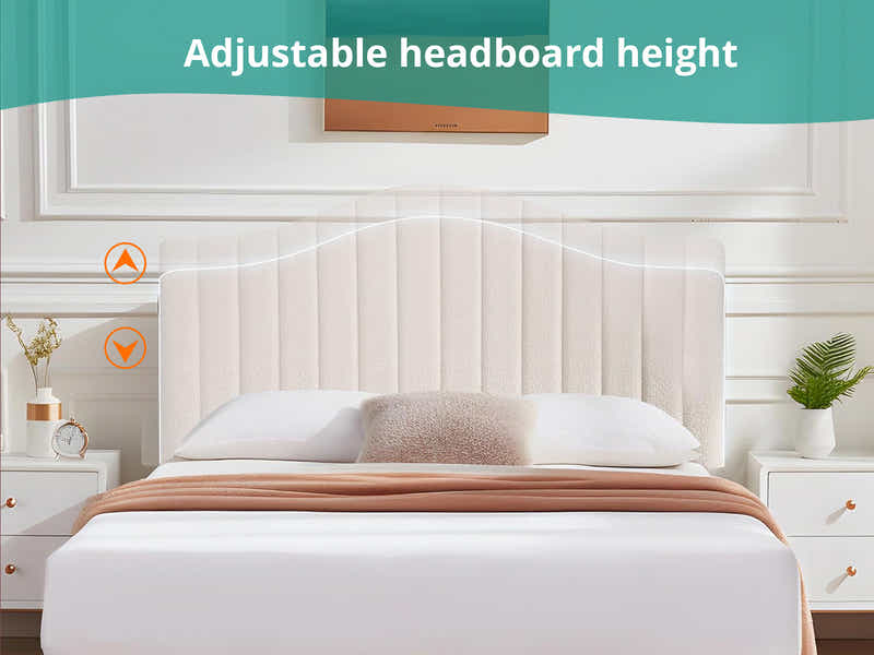 Abrea Boucle Bed Frame - Queen