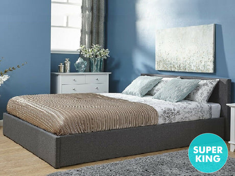 DS Bass Storage Bed Frame Linen SK