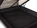 Bass Storage Queen Bed Frame Pu - Dark Brown