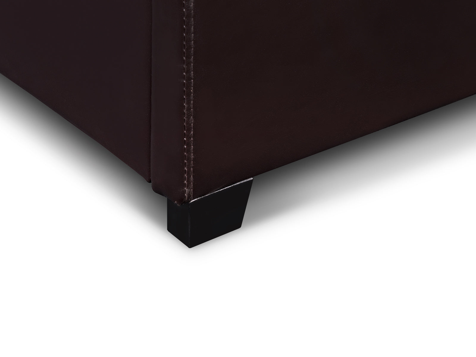 DS Bass Storage Bed Frame PU Dark Brown - Queen