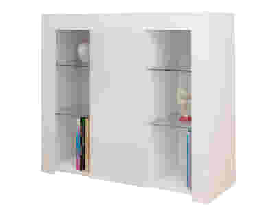 Anshos Side Cabinet with LED Light - White