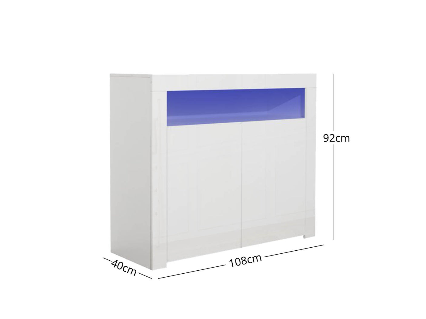 Anshos Buffet with LED Light White