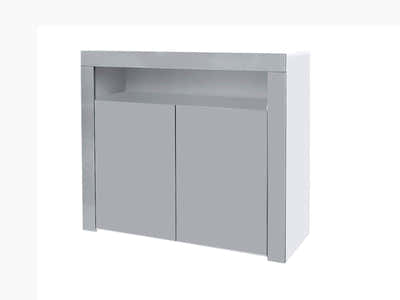 Anshos Buffet 108 with LED Light White+Grey