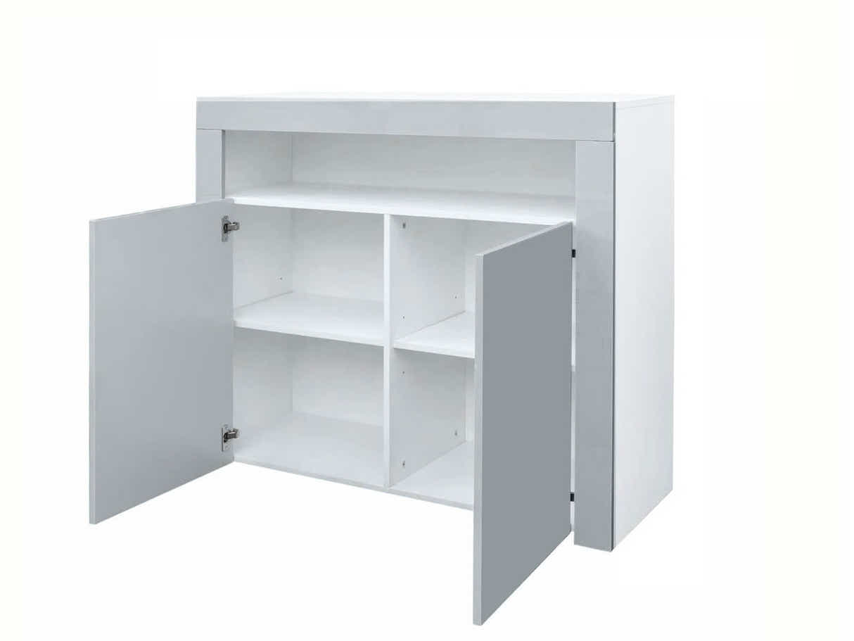 Anshos Buffet 108 with LED Light White+Grey
