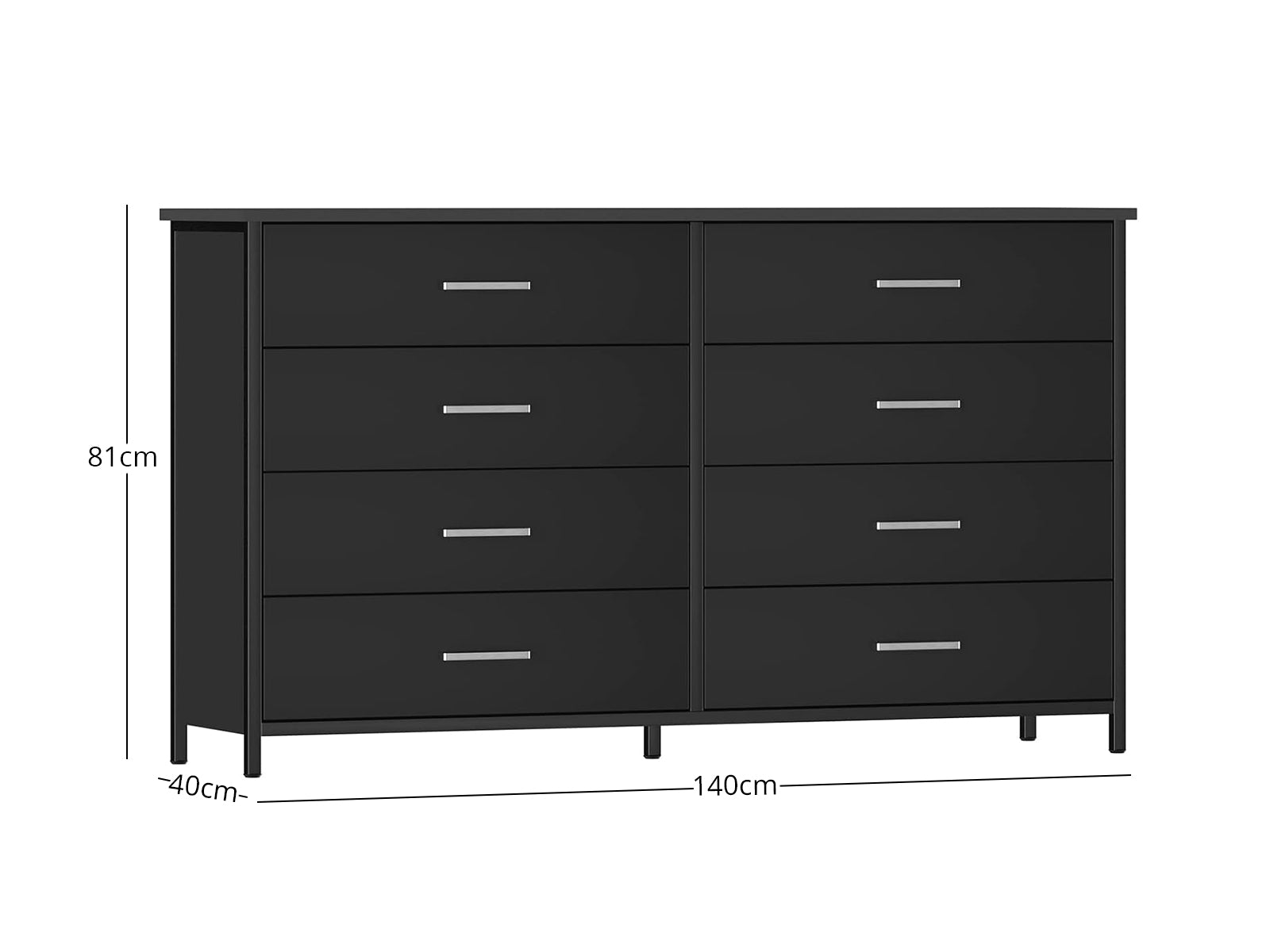 Irtiza 8-Drawer Lowboy