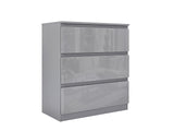 Serena Chest of 3 Drawer Grey