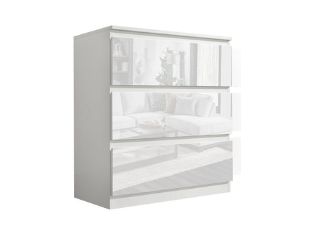 Serena 3-Drawer Chest - Glossy White