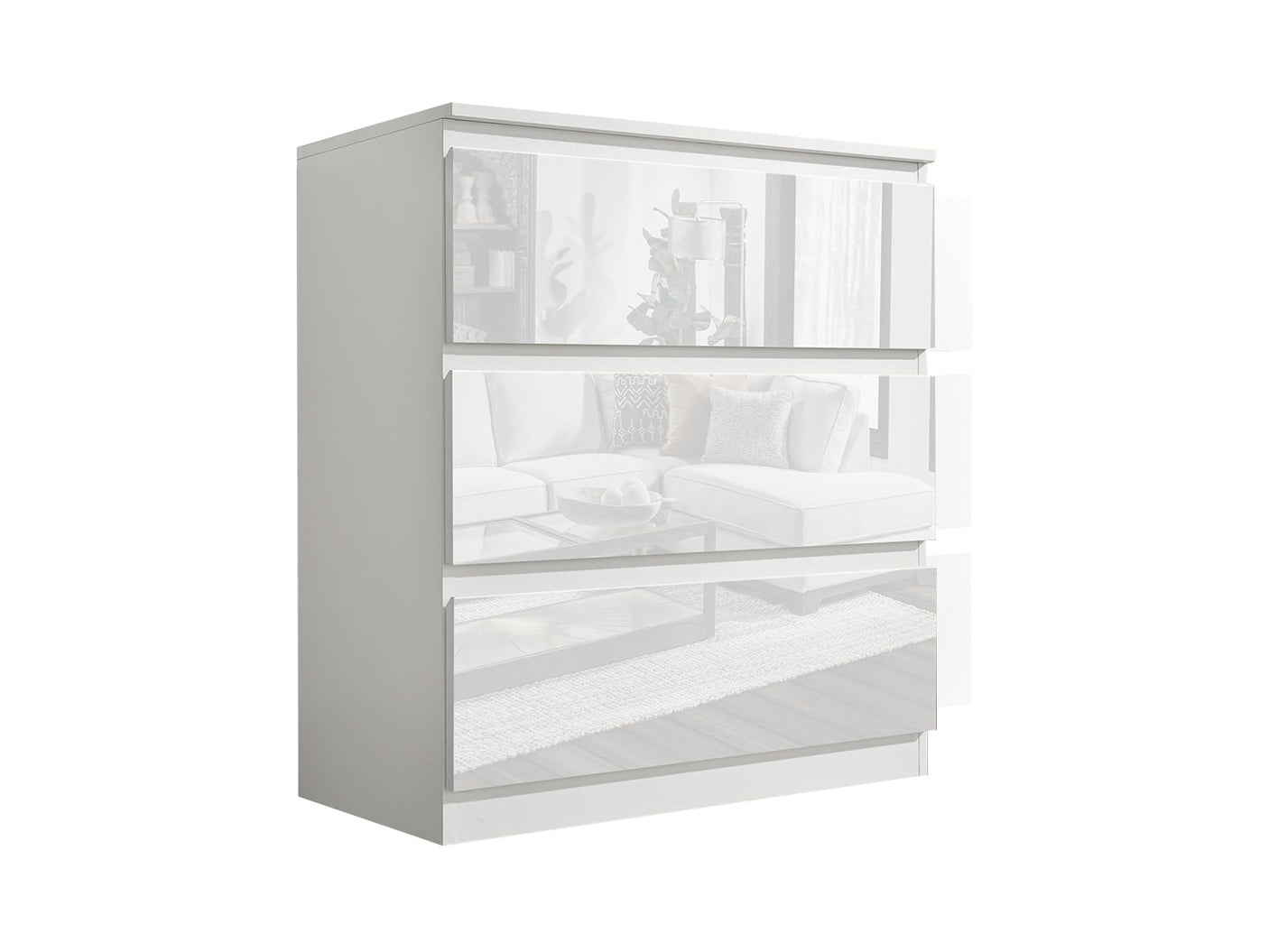Serena Chest of 3 Drawer White