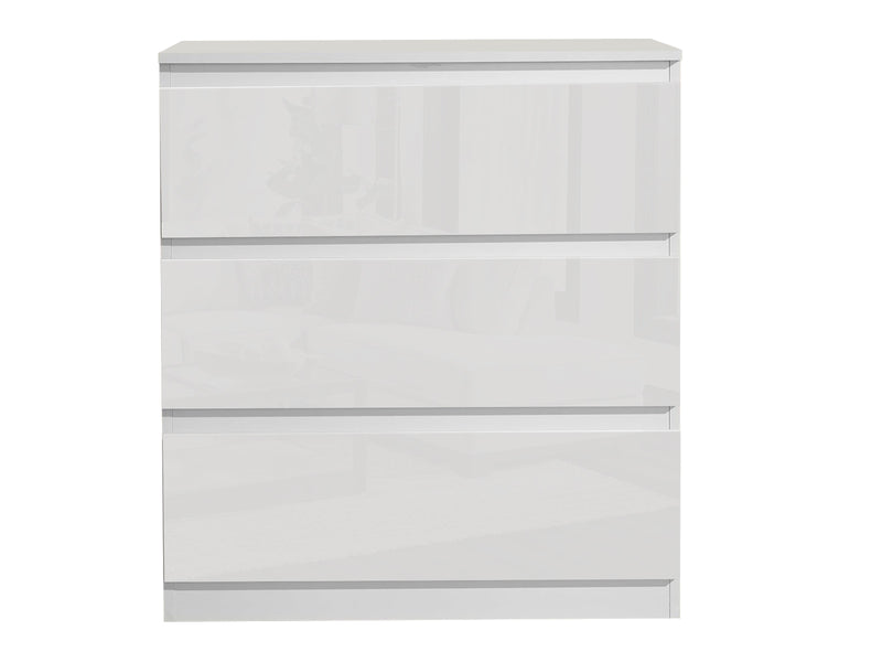 Serena 3-Drawer Chest - Glossy White