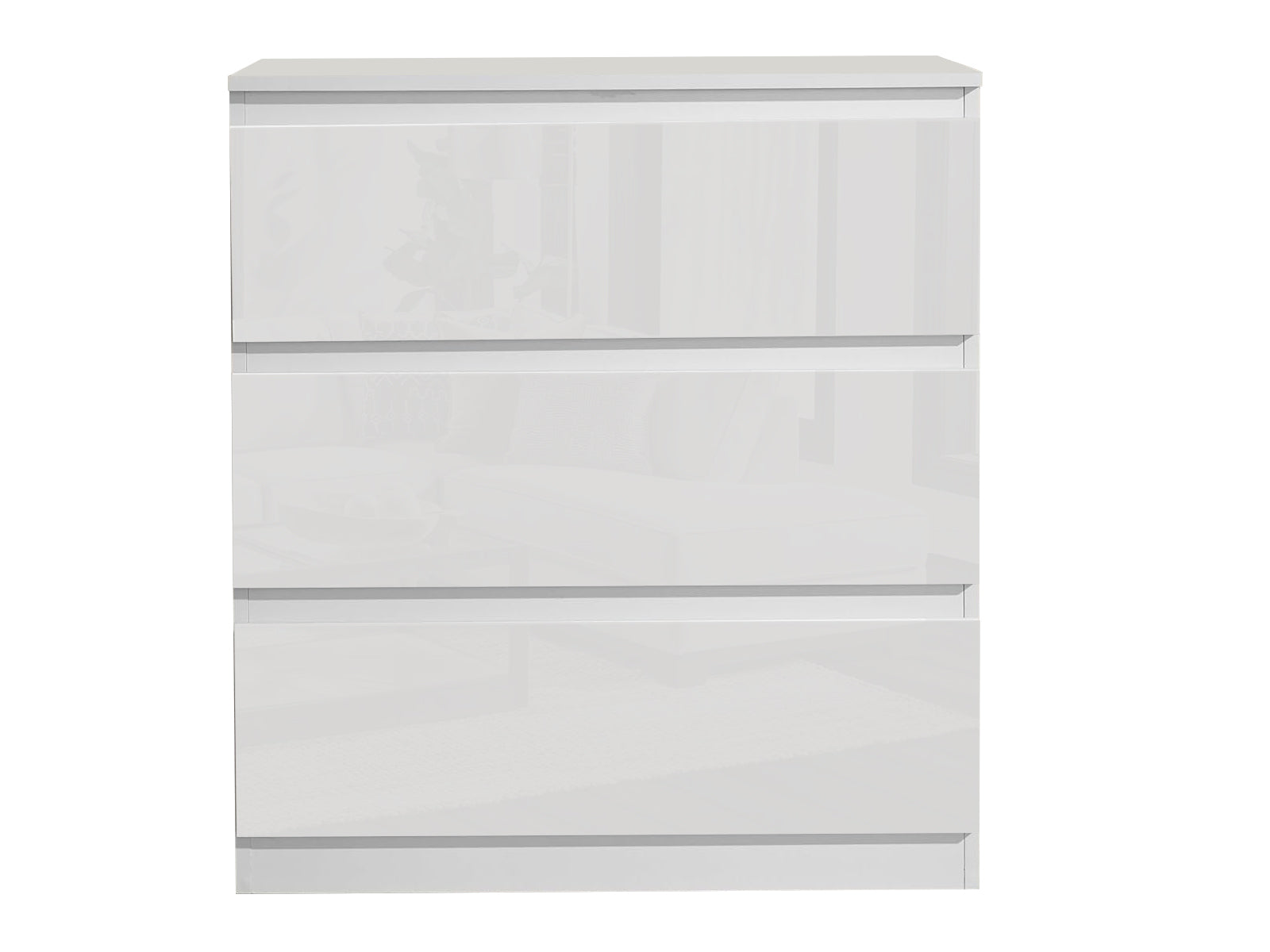Serena 3-Drawer Chest - Glossy White