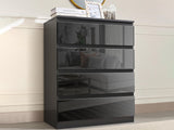 Serena Chest of 4 Drawer Black