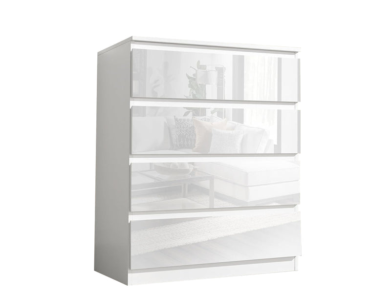Serena 4-Drawer Chest - Glossy White