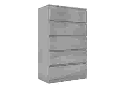Serena 5-Drawer Tallboy - Glossy Grey