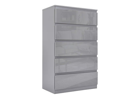 Serena Chest of 5 Drawer Grey