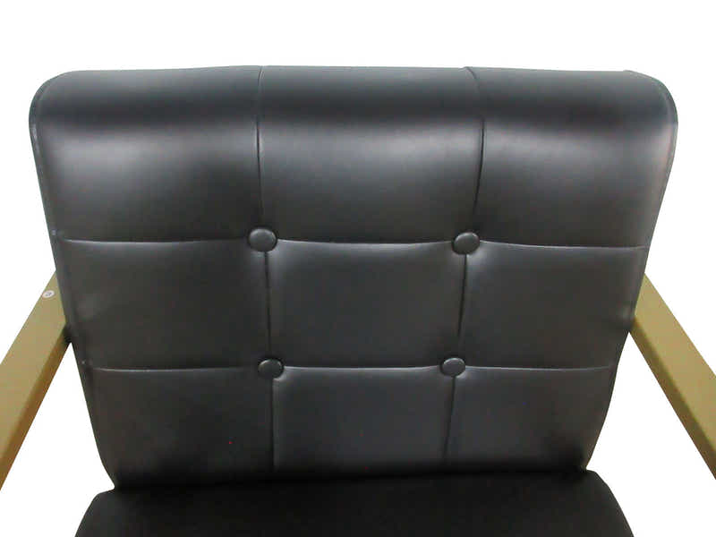 Aculina PU Leather Accent Chair - Black