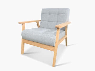 Eleese Accent Chair Linen Grey