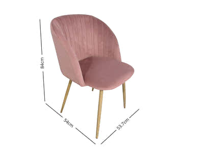 Dining Chair Velvet Pink