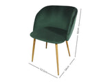 Parson Velvet Dining Chair Teal - Set of 2