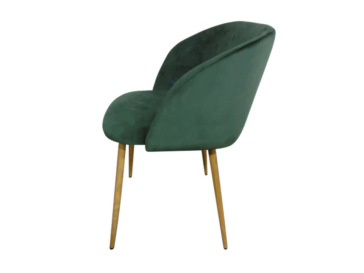Kaila Round Dining Table - 120 cm & Parson Velvet Dining Chair Teal - Set of 4