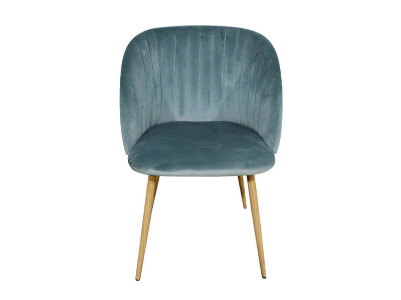 Palomar Dining Chair Velvet Aqua Blue