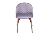 Roone Dining Chair Linen Grey x2