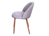 Roone Dining Chair Linen Grey x2