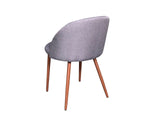 Roone Dining Chair Linen Grey x2