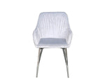 Ogden Dining Chair Velvet Silver x2