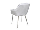 Ogden Dining Chair Velvet Silver x2