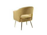 Melinda Accent Chair Velvet Mustard