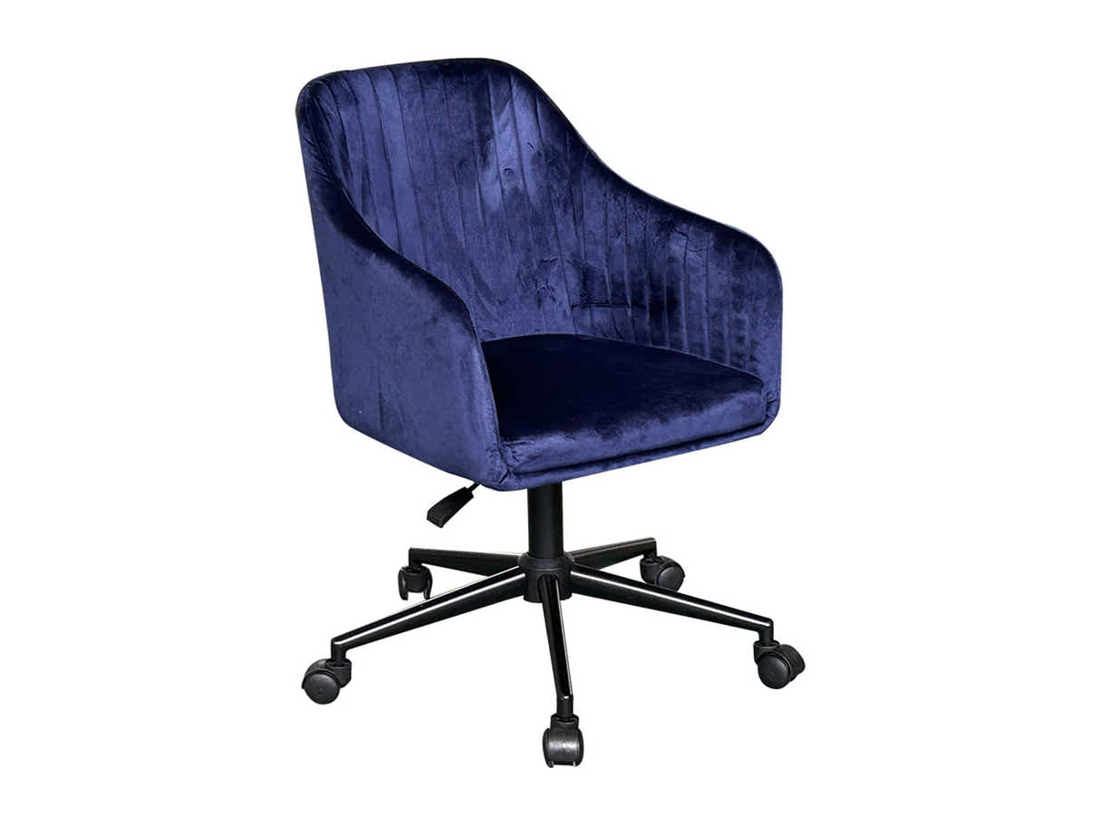 Lilac Velvet Office Chair - Blue