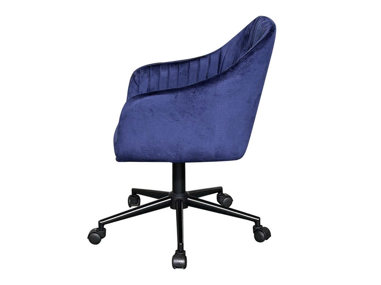 Lilac Velvet Office Chair - Blue