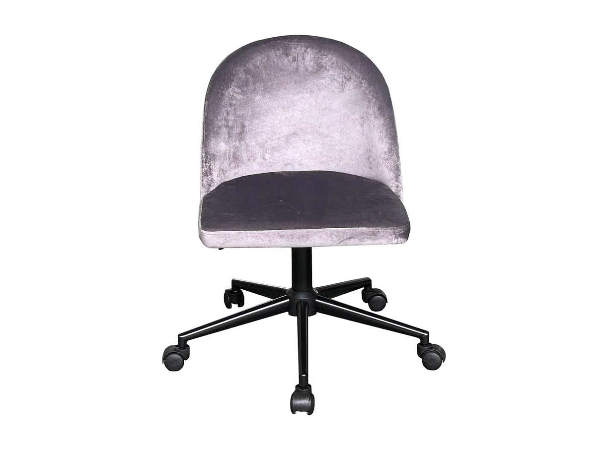 Dallin Velvet Office Chair - Grey