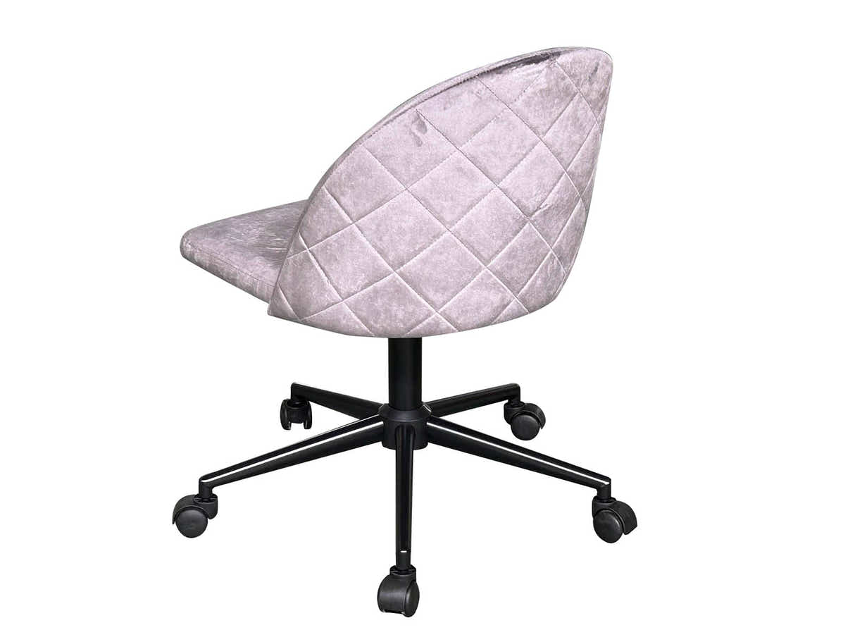 Dallin Velvet Office Chair - Grey