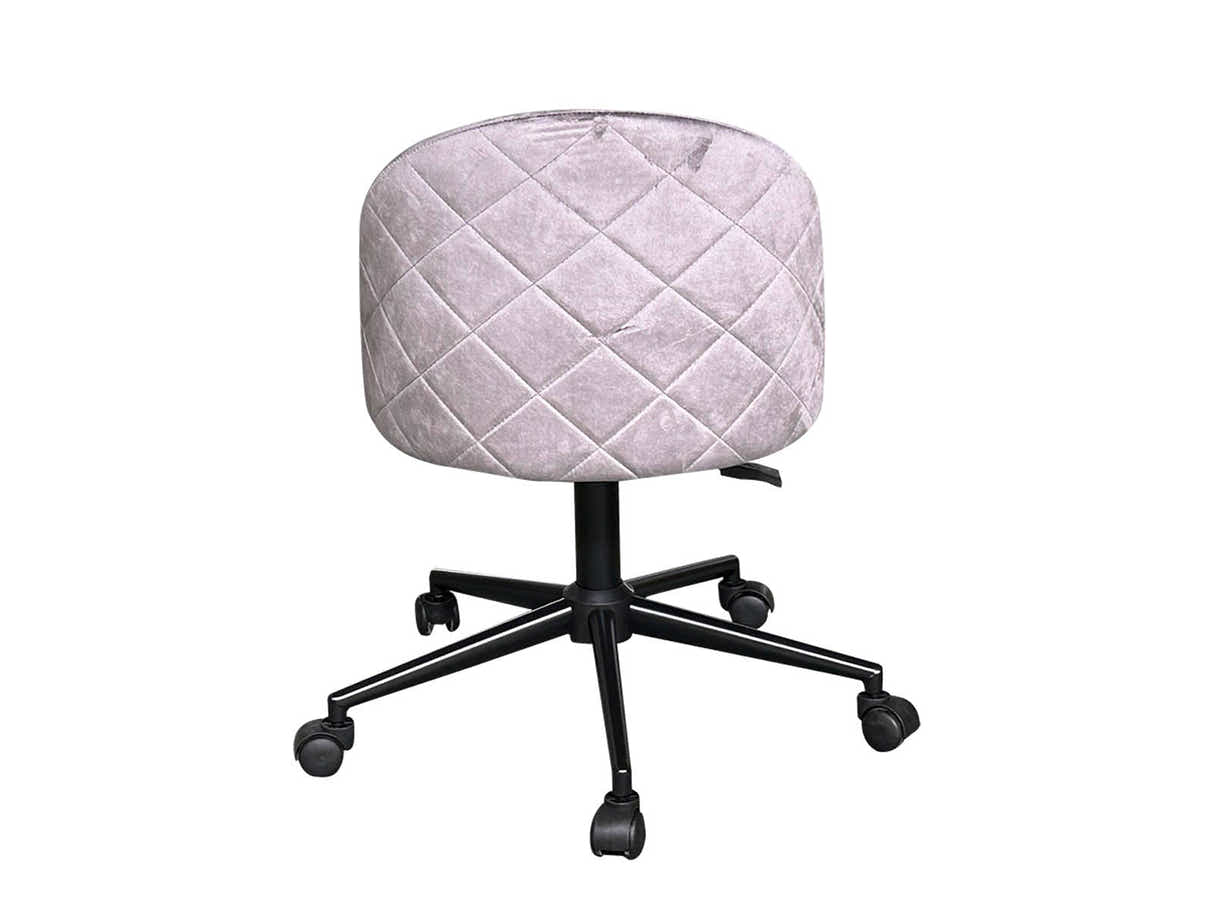Dallin Velvet Office Chair - Grey