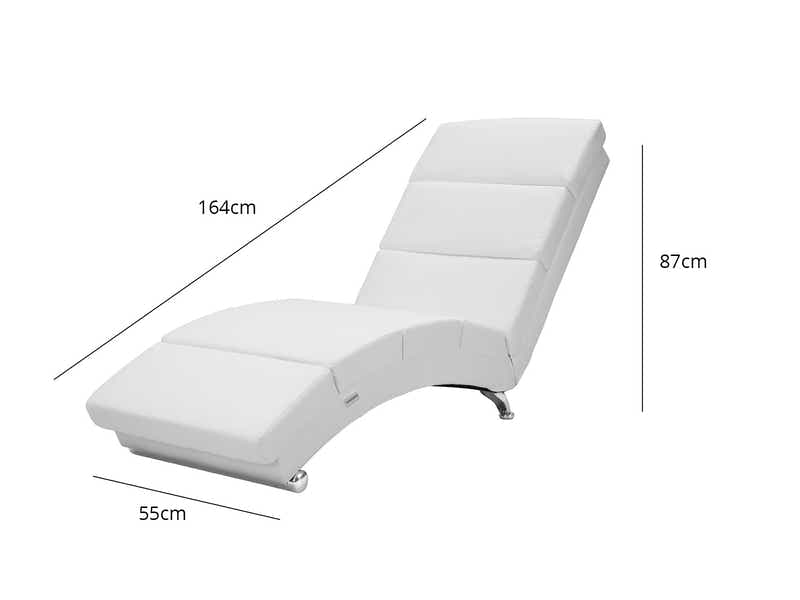 Rillis Chaise PU White